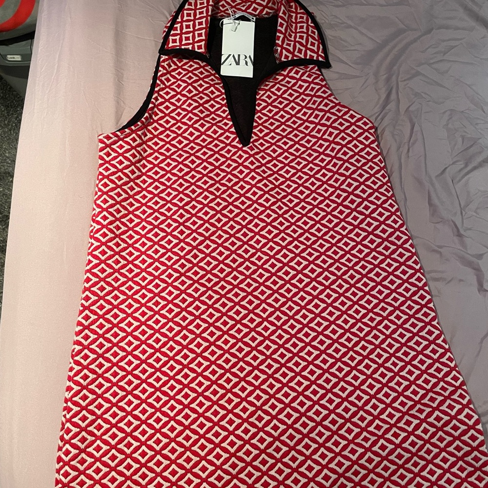 Zara Red collar dress